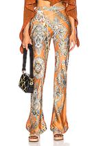 Chloe Persian Print Pant In Orange