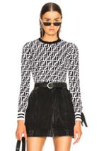 Fendi Logo Print Viscose Sweater In Black,geometric Print,white