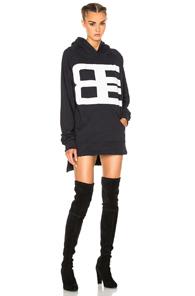Baja East French Terry Graphic Sweatshirt Dress In Blue