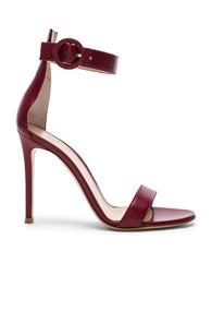 Gianvito Rossi For Fwrd Leather Portofino Heels In Red