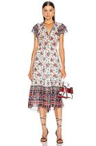 Ulla Johnson Reese Dress In Blue,floral,neutral