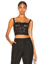 Dolce & Gabbana Tulle Embellished Corset Top In Black