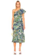 A.l.c. Janelle Dress In Blue,green,paisley,white