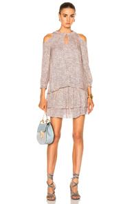 Derek Lam 10 Crosby Cold Shoulder Dress In Neutral,pink