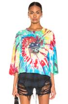R13 Tie Dye Daredevil Skull Tee In Blue,green,red,tie Dye,yellow
