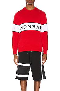 Givenchy Upside Down Logo Sweater In Red