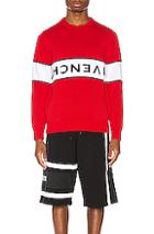 Givenchy Upside Down Logo Sweater In Red