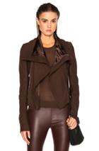 Rick Owens Classic Blister Biker Jacket In Brown