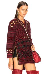 Fendi Cut Out Detail Sweater In Red,geometric Print