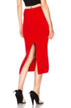 Calvin Klein 205w39nyc Wool Rib Knit Midi Skirt In Red