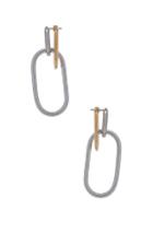 Alexander Wang Triple Link Earring Imitation Rhodium