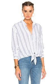 Equipment Daddy Tie Button Up In Blue,stripes,white