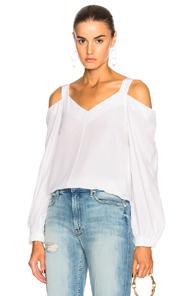 Tibi Strappy Tunic Top In White
