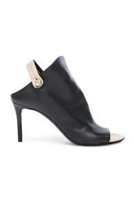 Balenciaga Leather Slingback Mules In Black