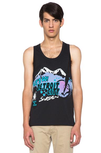 Acne 'detroit' Sheen Tank In Black