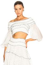 Zimmermann Painted Heart Contour Top In Blue,white