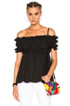 Msgm Off The Shoulder Top In Black