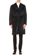 Calvin Klein 205w39nyc Belted Nylon Satin Jacket In Black