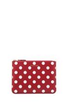 Comme Des Garcons Polka Dot Pouch In Red,geometric Print