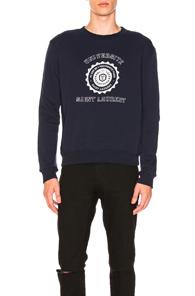 Saint Laurent University Sweatshirt In Blue