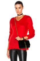 Saint Laurent Mohair Sweater In Red