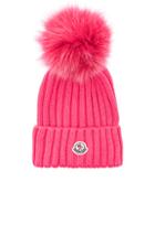 Moncler Pom Beanie In Pink