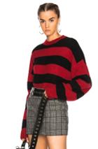 Beau Souci Cashmere Kurt Sweater In Black,red,stripes