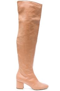 Brother Vellies Fwrd Exclusive Over The Knee Leather Kaya Boots In Pink,neutrals
