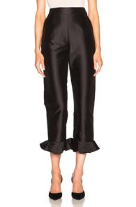 Isa Arfen Classic Flounce Pantalone In Black