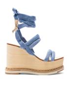 Flamingos Suede Lily Wedges In Blue
