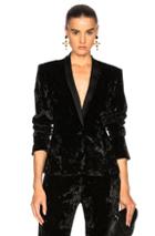 Jonathan Simkhai Crushed Velvet Jacket In Black
