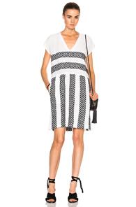 Lemlem Freya Shift Dress In White,black,geometric Print