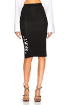 Off-white Longuette Knit Skirt In Black