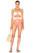 Lisa Marie Fernandez Triple Poppy Swimsuit In Pink,white