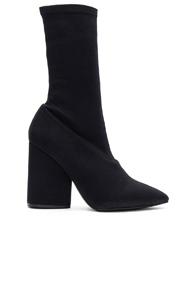 Yeezy Season 4 Stretch Canvas Low Boots In Black