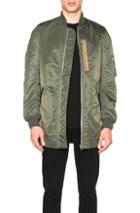Nlst Heavy Nylon Flight Jacket In Green