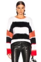Cinq A Sept Damiana Pullover In Black,red,orange,stripes