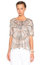 Raquel Allegra Basic Tee In Gray,ombre & Tie Dye