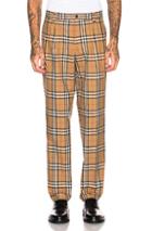 Burberry Tavistock Slacks In Checkered & Plaid,neutrals