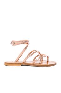 K Jacques Suede Zenobie Sandals In Pink