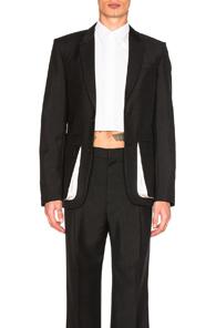 Givenchy Contrast Pocket Blazer In Black
