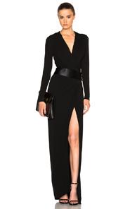 Alexandre Vauthier High Slit Maxi Dress In Black