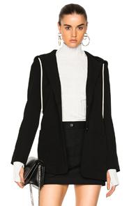 Helmut Lang Hooded Blazer Jacket In Black