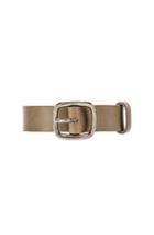 Comme Des Garcons Shirt Leather Belt With Buckle In Neutral