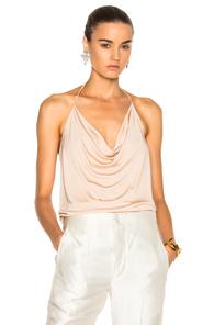 Alexandre Vauthier Stretch Jersey Halter Top In Neutrals