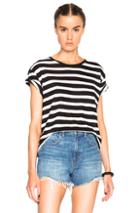 R13 Striped Boy Tee In Black,stripes