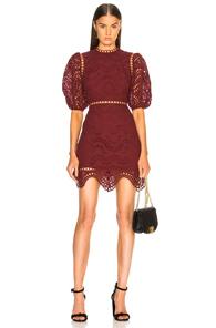 Zimmermann Jaya Wave Short Dress In Red
