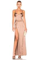 Michelle Mason X Fwrd Exclusive Bustier Gown In Neutrals,pink