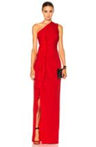 Givenchy Fluid Crepe Gown In Red