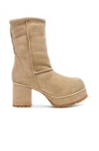 R13 Sheep Shearling Boots In Neutral